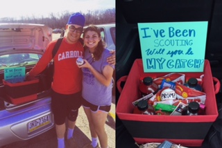 Alyssa Deordio asks Charles Grello to be her "baseball babe" for Junior Prom