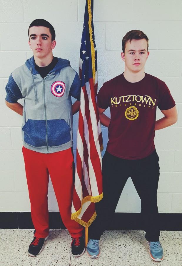 Michael Smith & Brendan Fitzpatrick: Senior JROTC members who are always at attention.