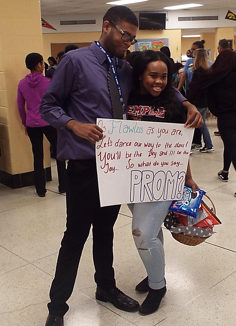 Devonte Burrell asked Khadejah Neal to "dance among the stars" with her as the "Bey" and him as the "Jay" for Senior Prom.