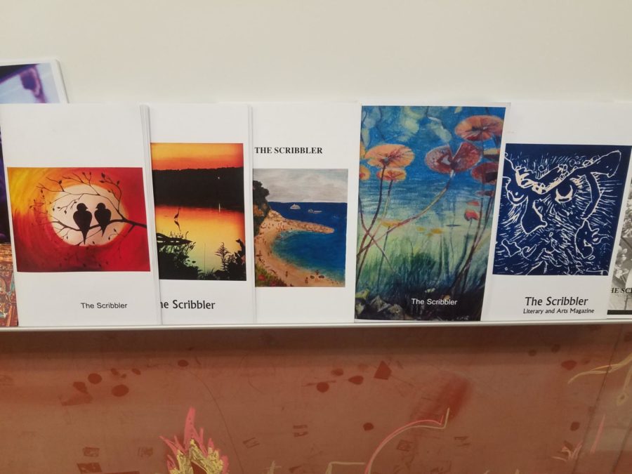 The Scribbler has been publishing for years and the photos on the front displays the artwork or the picture of the previous winners of the year.