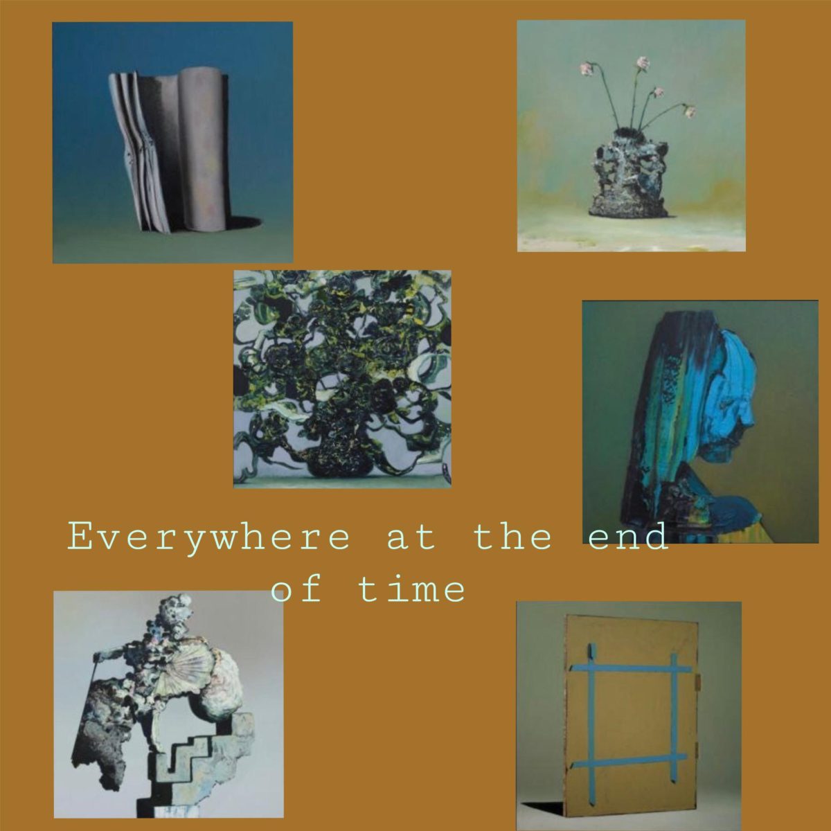 The 6 album covers of Everywhere At The End Of Time 